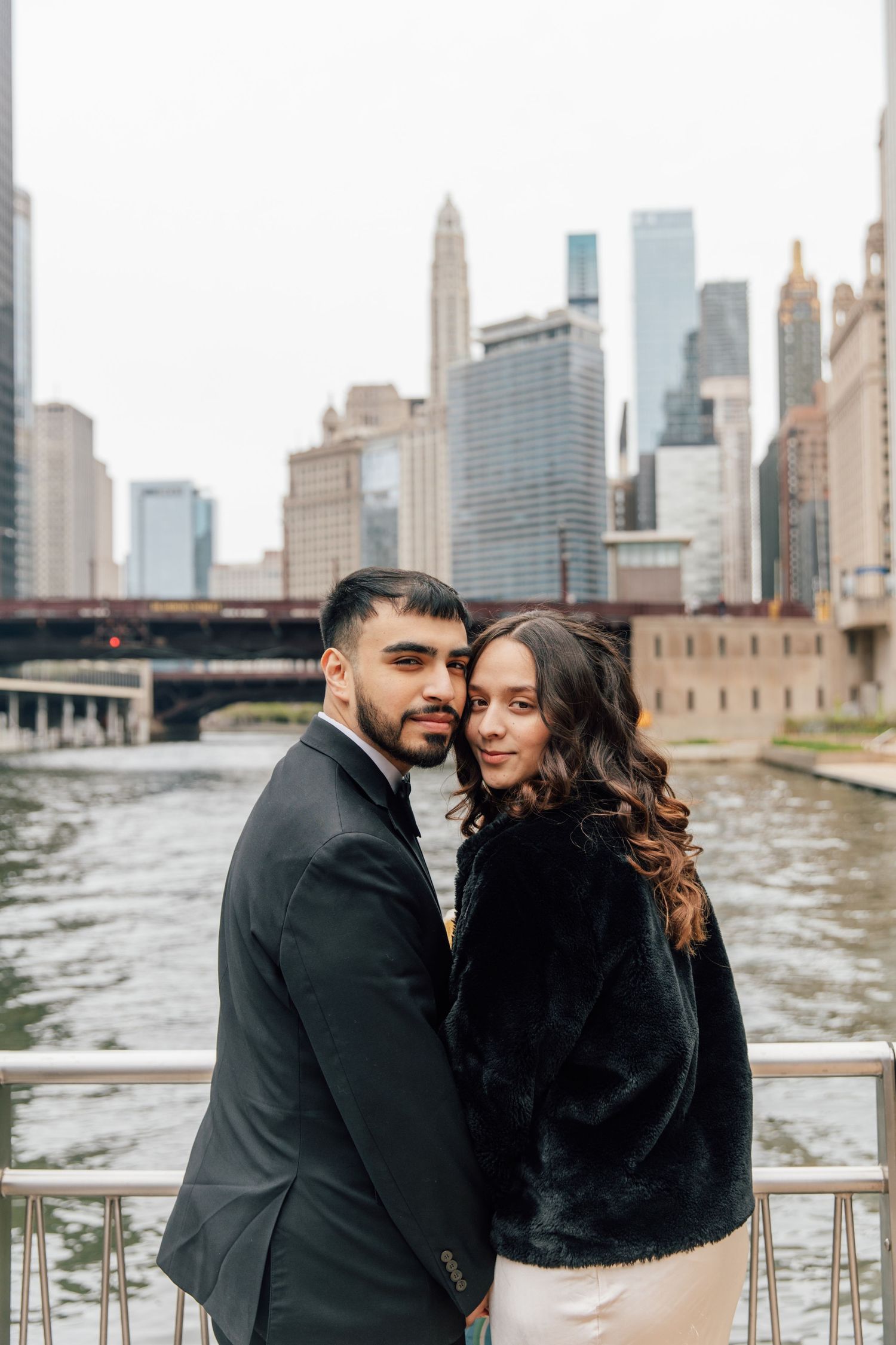 Wedding elopement downtown chicago