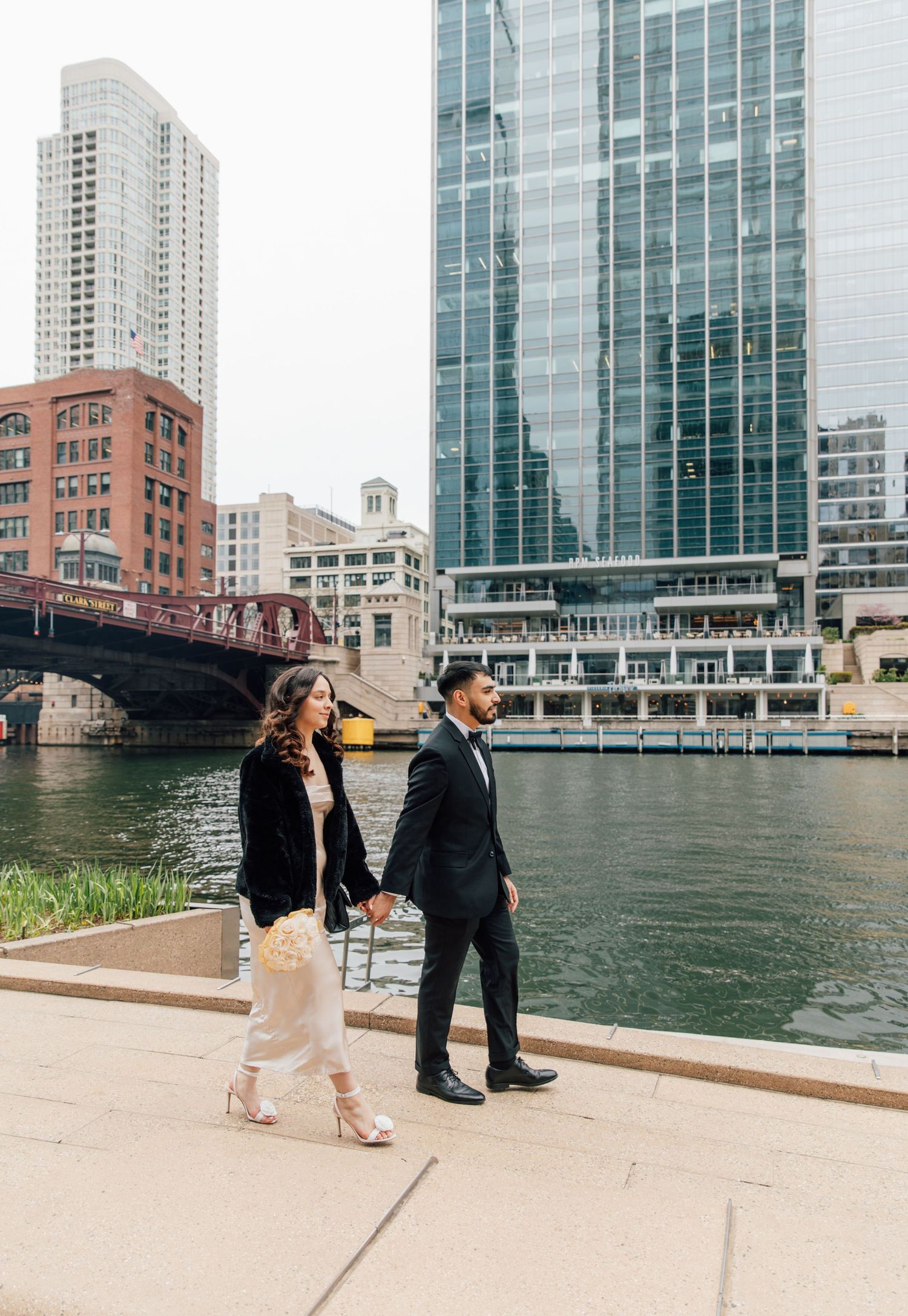 Wedding elopement downtown chicago