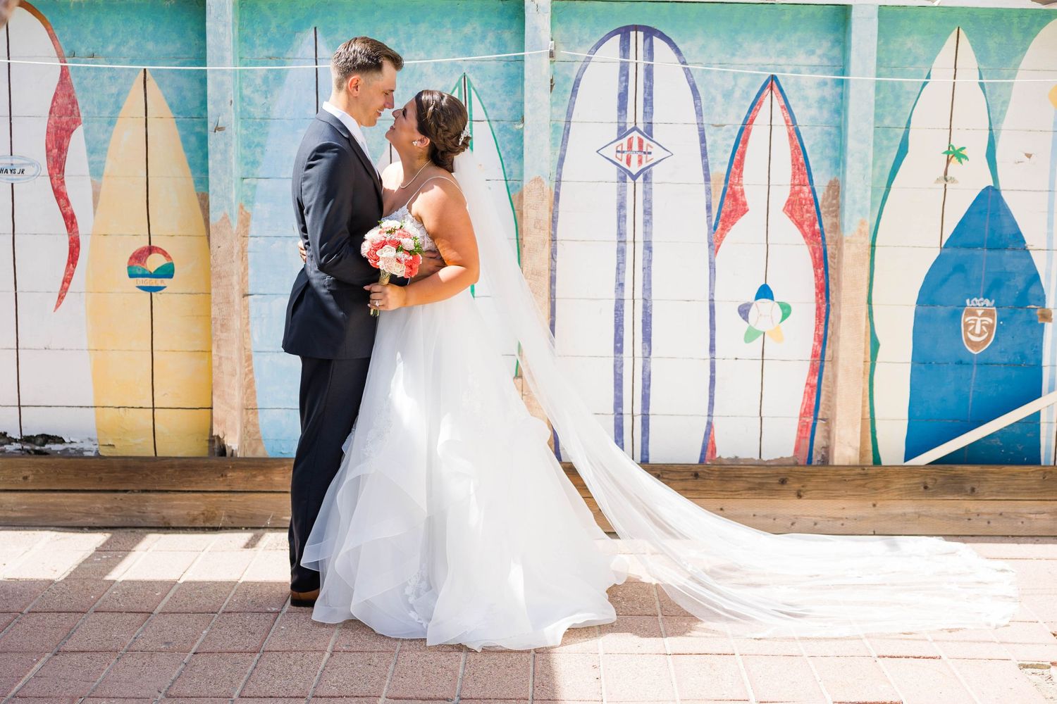 Bride and groom portrait in Del Mar, California