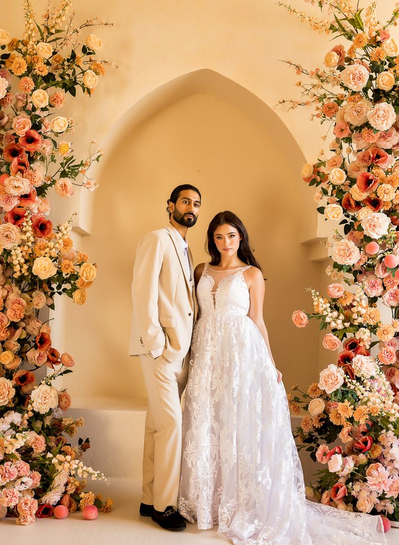 Radiant bride and groom portraits in downtown Toronto