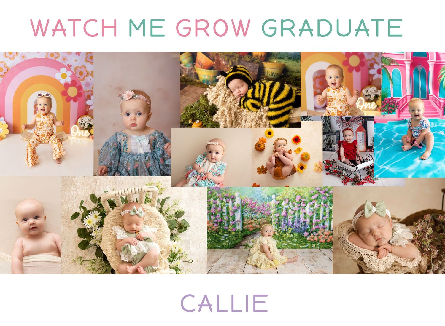 Watch Me Grow Package includes 5 sessions during the first year.