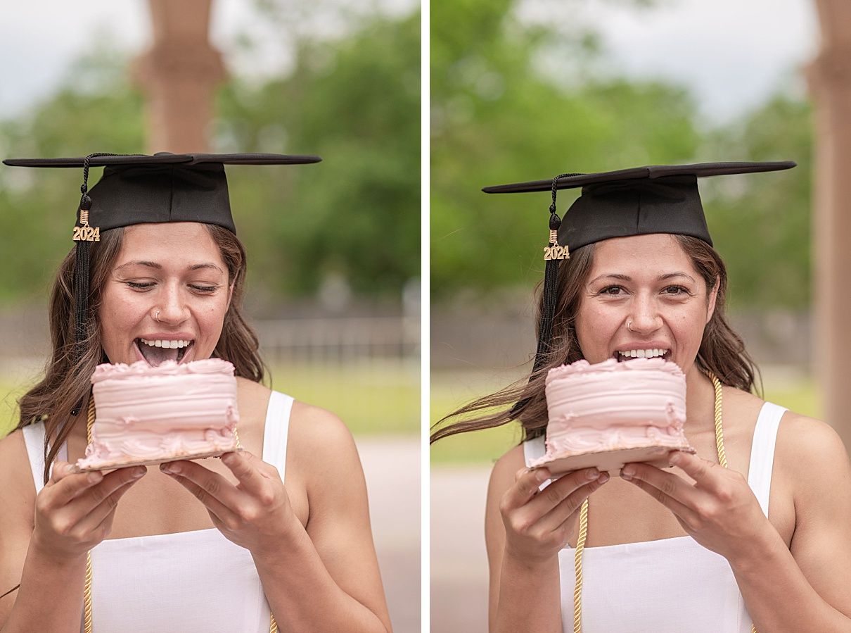 college senior girl portrait session on the OKWU campus by Kristi Bray Photography