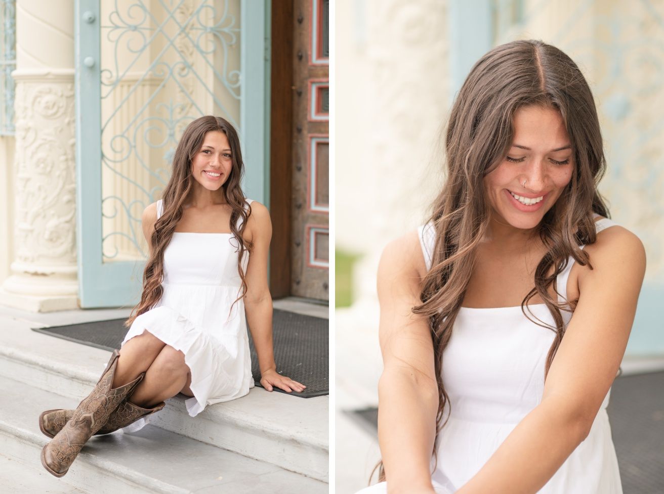 college senior girl portrait session on the OKWU campus by Kristi Bray Photography