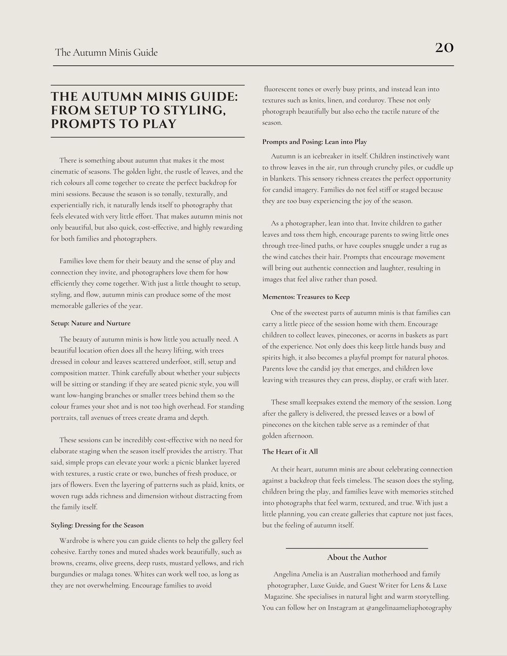 Open book or magazine pages showing text content and layout design with multiple paragraphs and blocks of text.