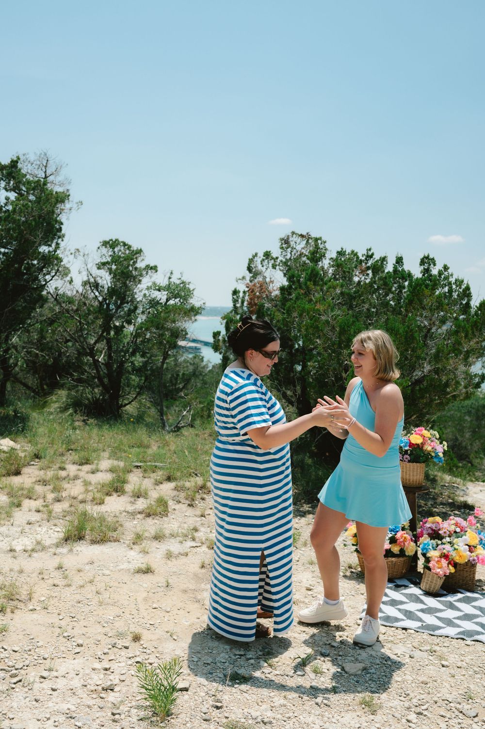 Surprise proposal and engagement photography in Canyon Lake, Texas