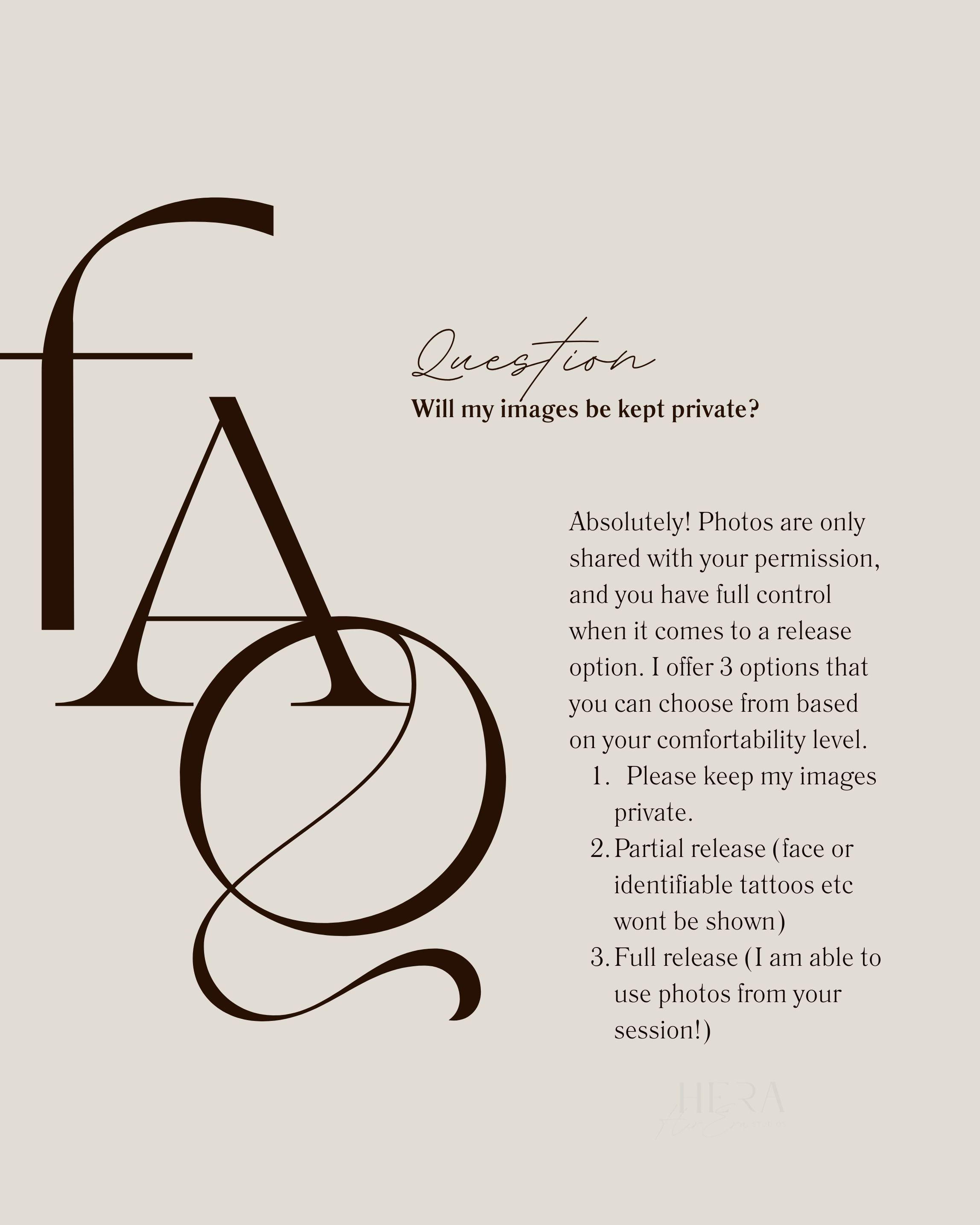 FAQ Boudoir Session