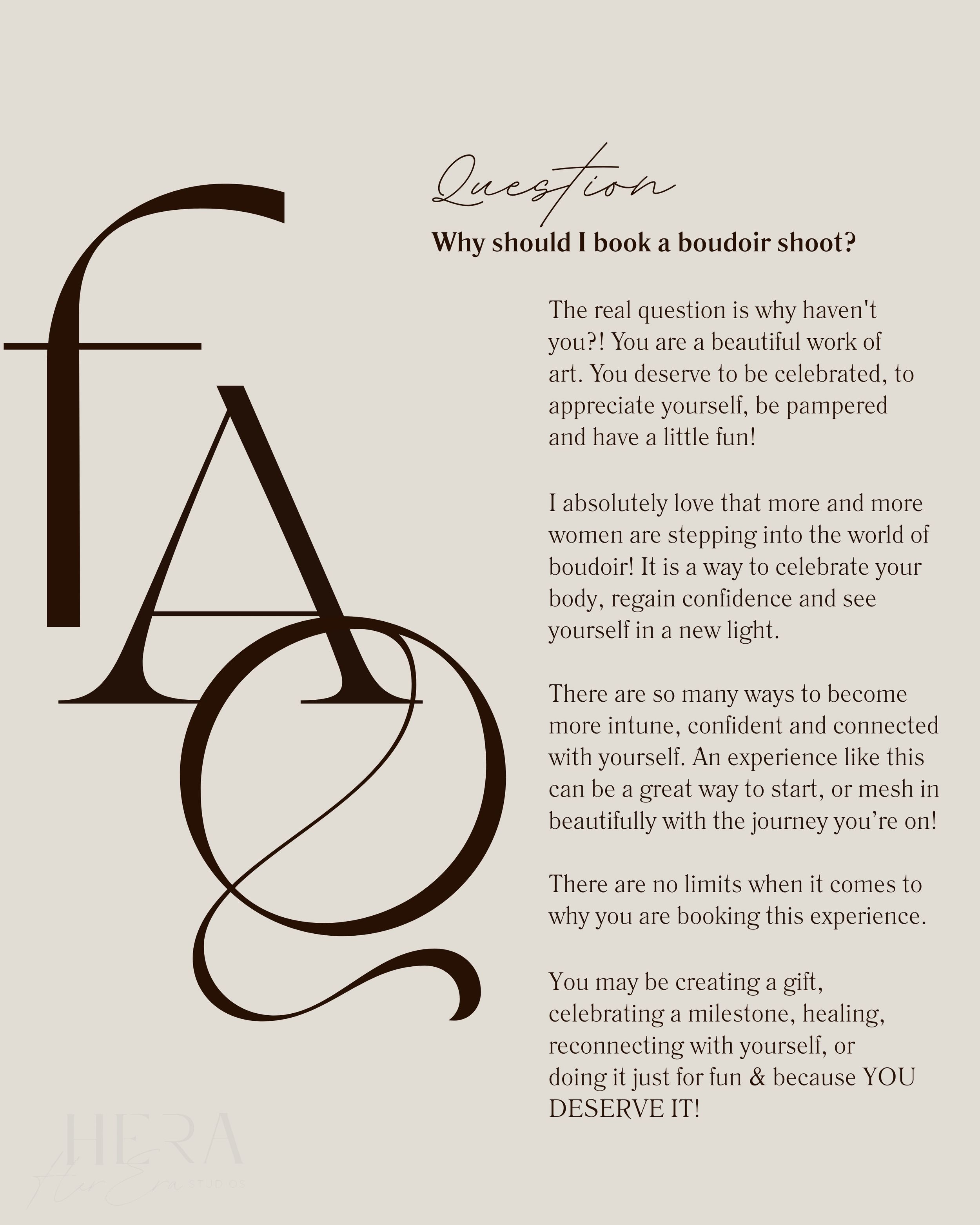 FAQ Boudoir Session