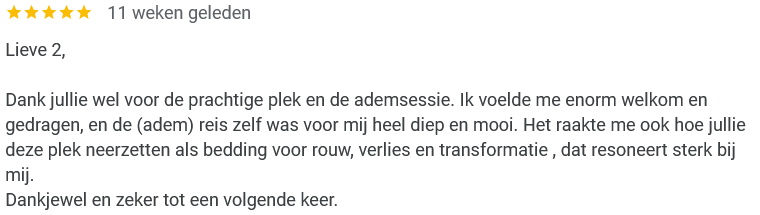 Google-review over Casa Serena Vida