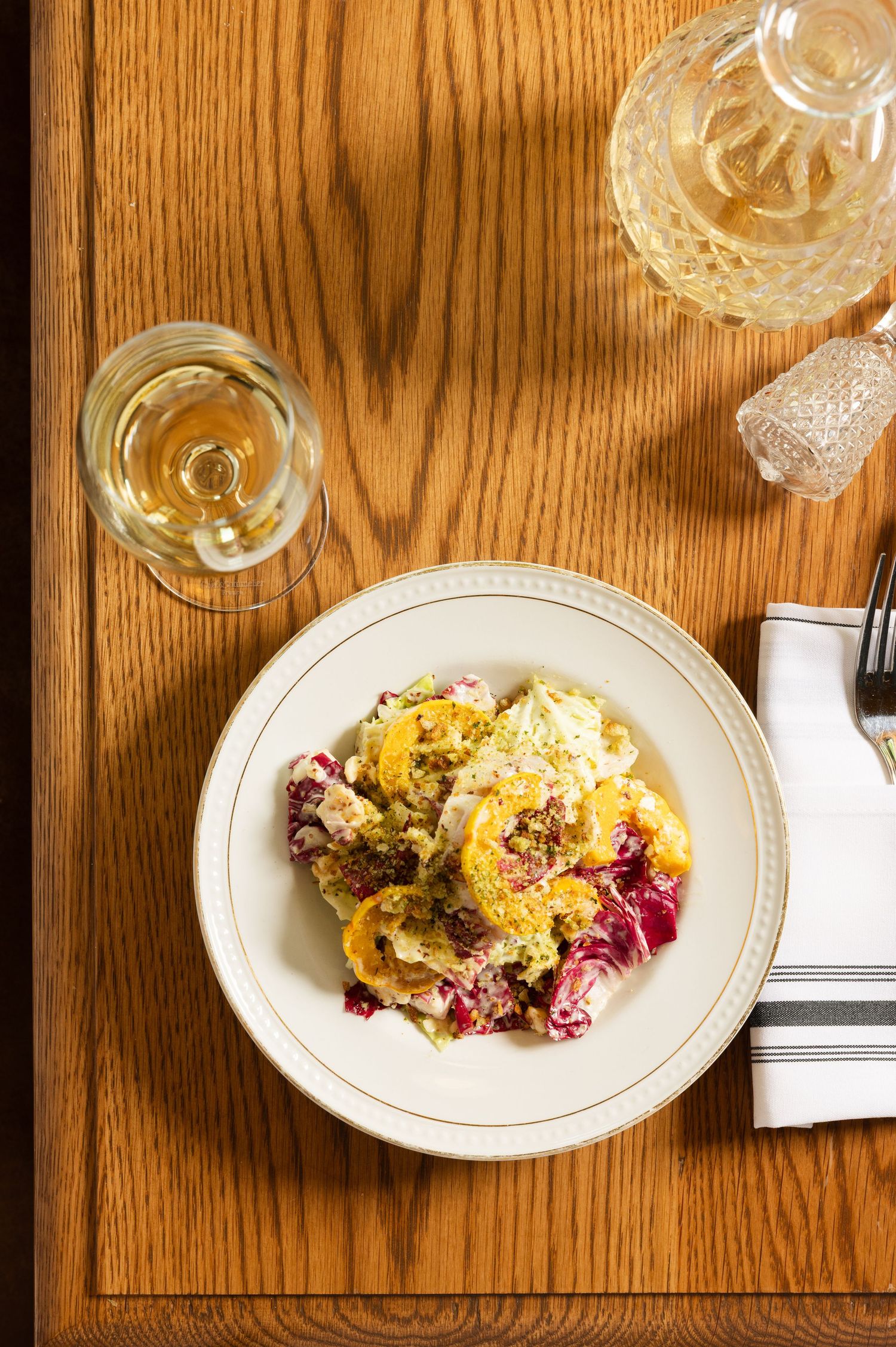 Eva's Restaurant, SLC, UT. Beautifully plated, shot in warm, soft lighting.