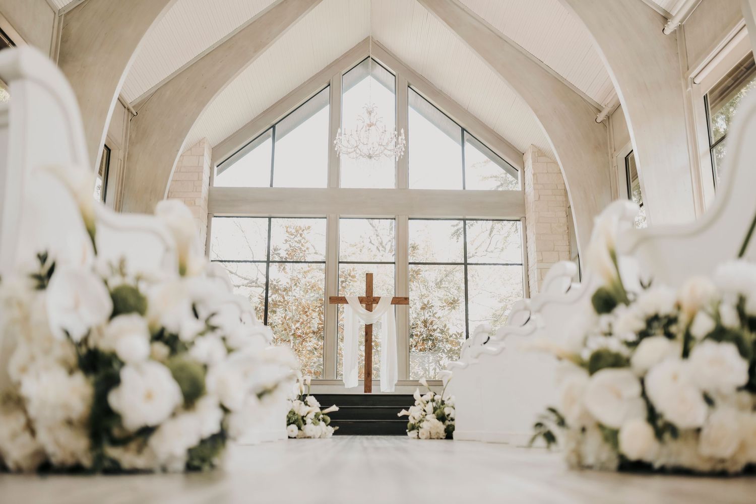 gorgeous chapel at brighton abbey wedding venue