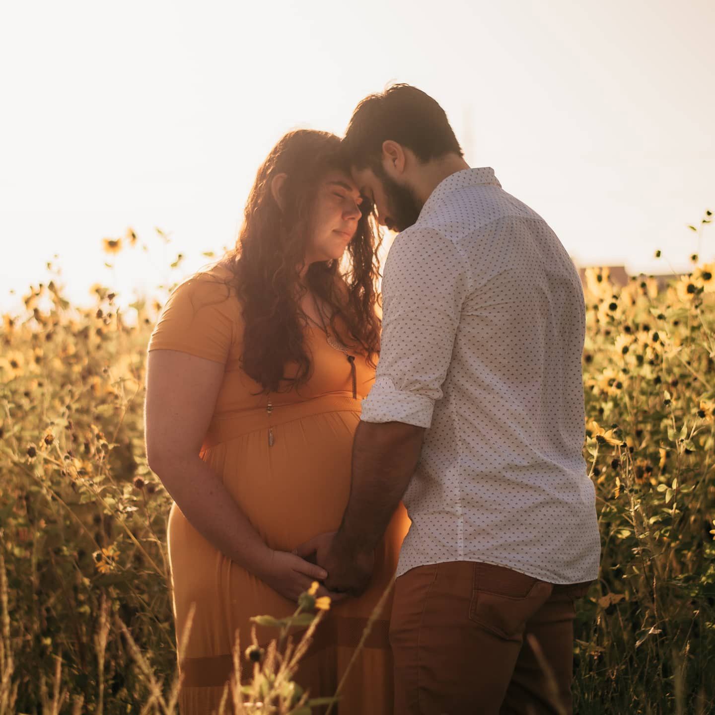 Couple touching foreheads lovingly