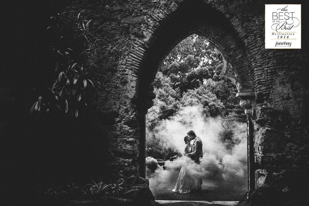 Junebug Weddings award-winning photo by Cátia Regina, capturing love and celebration in Portugal.