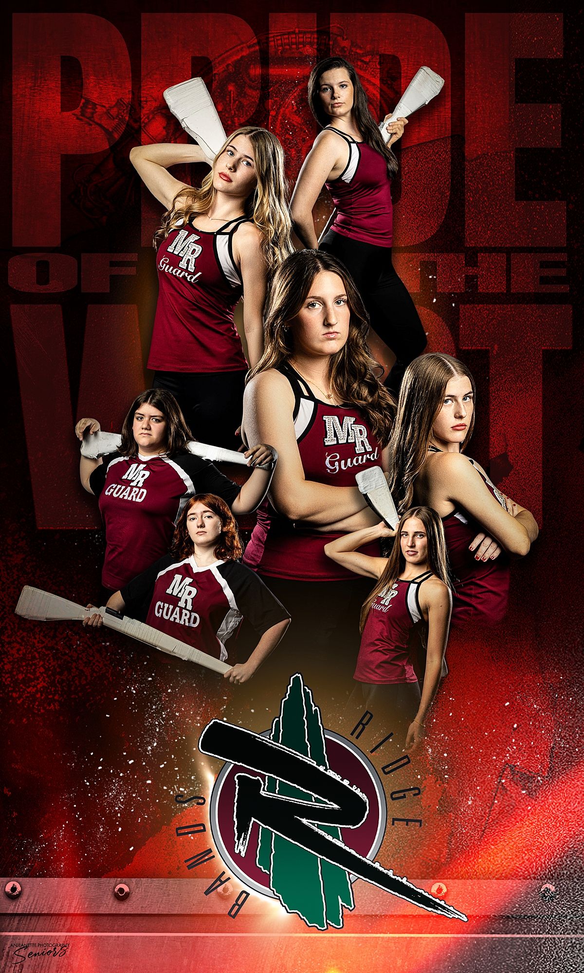 Phoenix AZ  Competitive MARCHING Band Banner Pictures Anjeanette Photography High School Senior Grad PORTRAITS Arizona