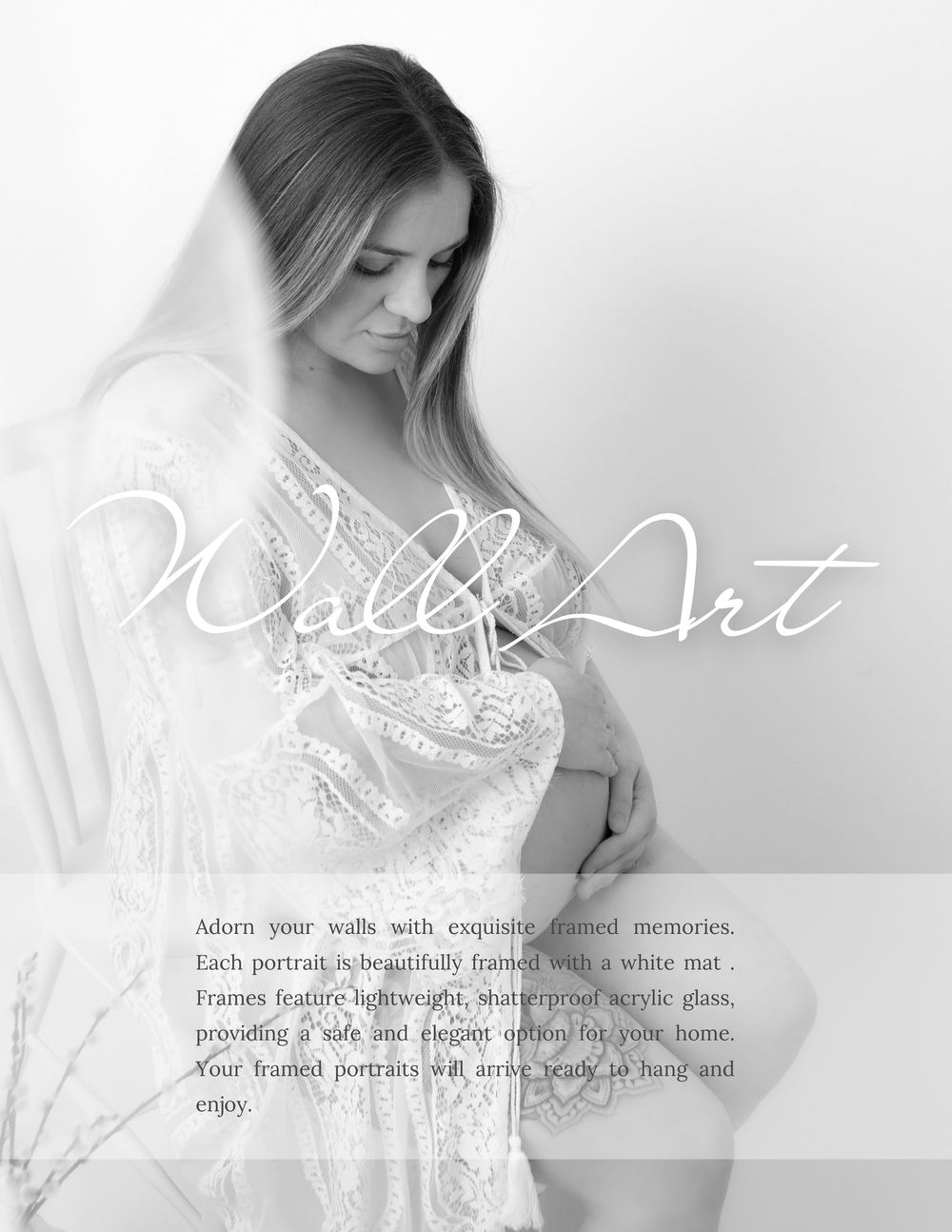 Artistic black and white photography collage featuring soft ethereal portraits with overlaid handwritten text elements.