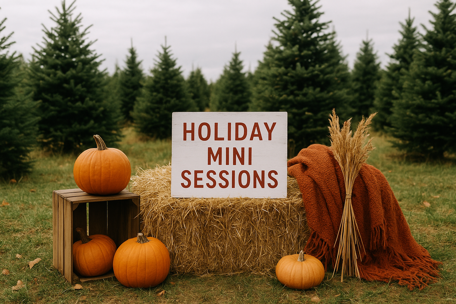Fall Holiday Mini Session Set-up