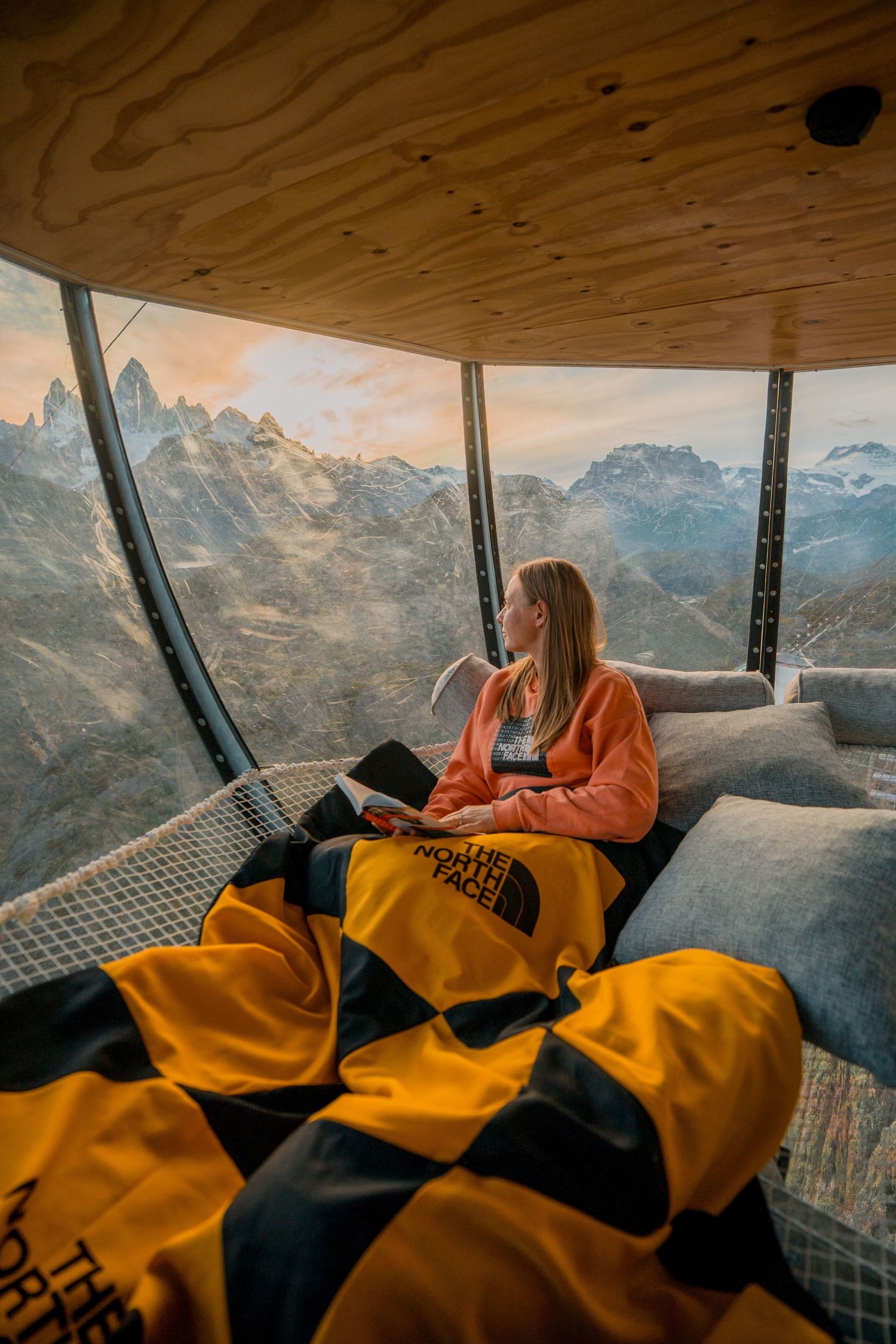 Campaign by photographer  and filmmaker - Luxury adventure experience in Patagonia, The North Face, El Chalten, Fitz Roy. OVO