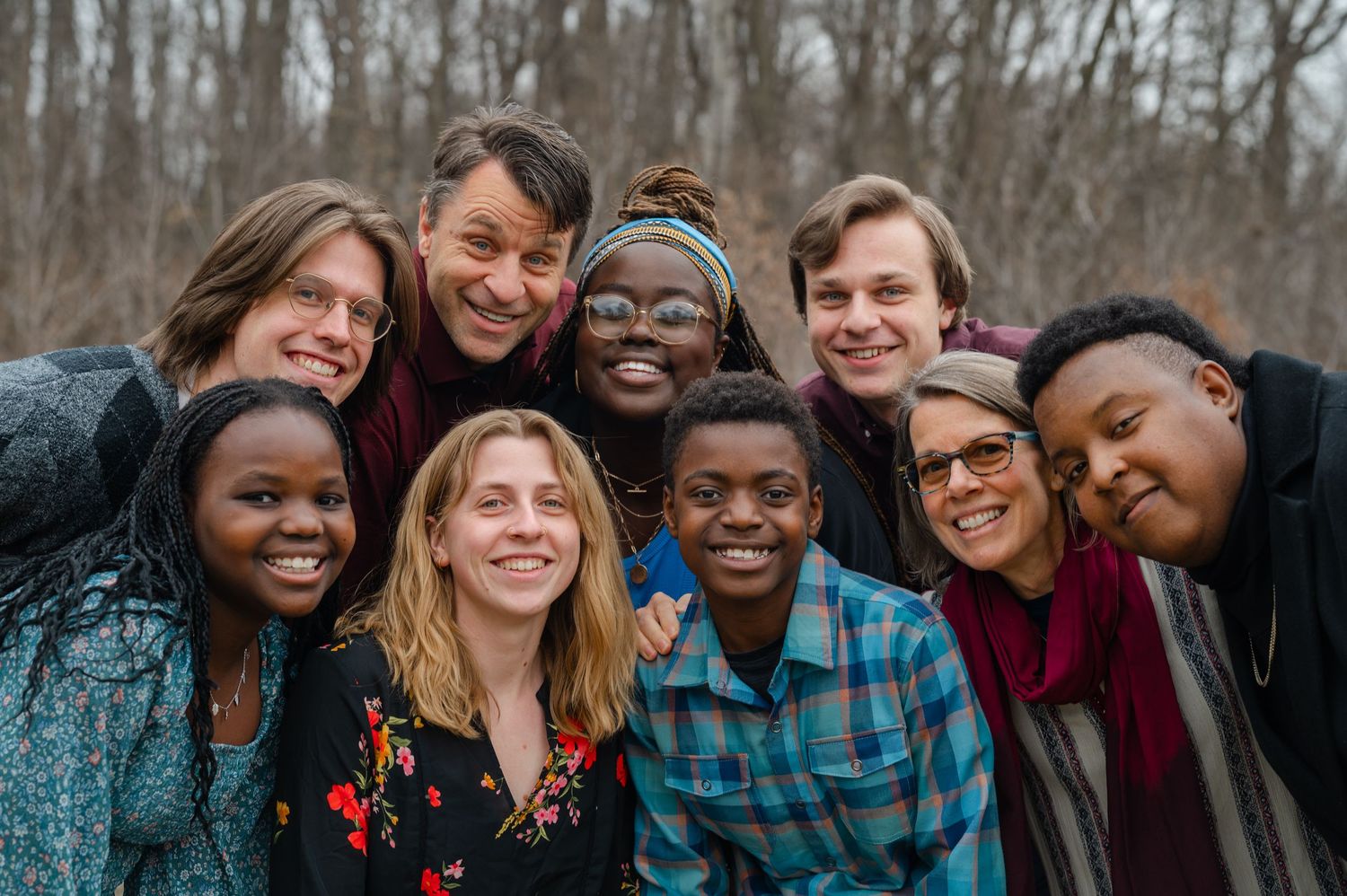 close up family photo