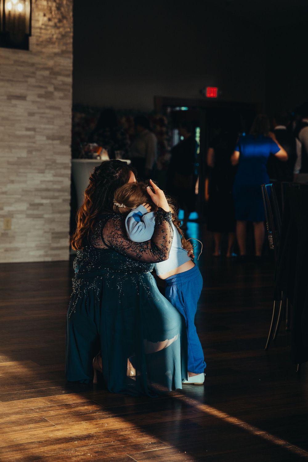 Intimate moment better grandma and child during wedding reception Midwest photographer vigo parke Clay County terre haute