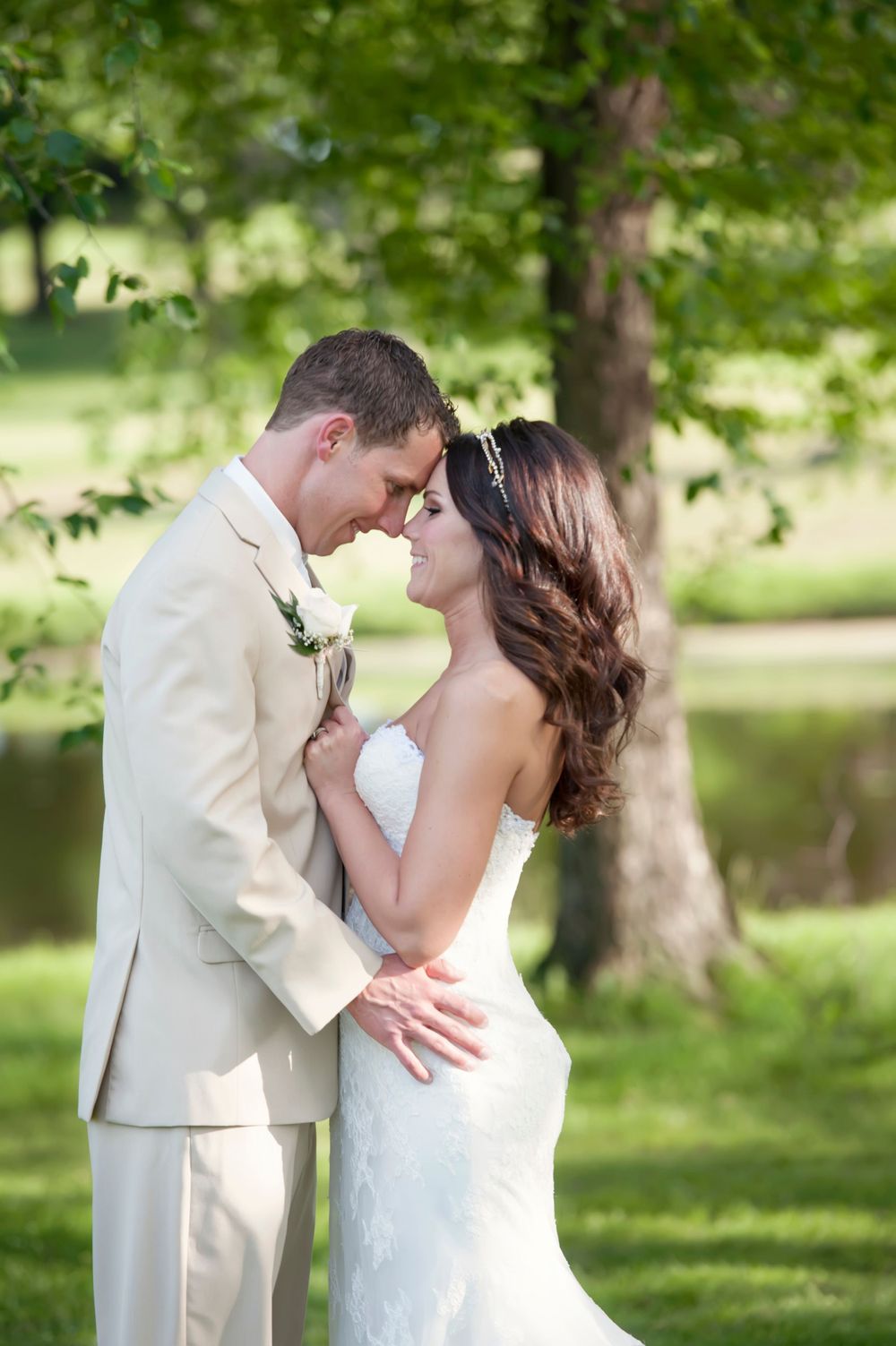 Wedding day photos at a country club, white dress, perfection.