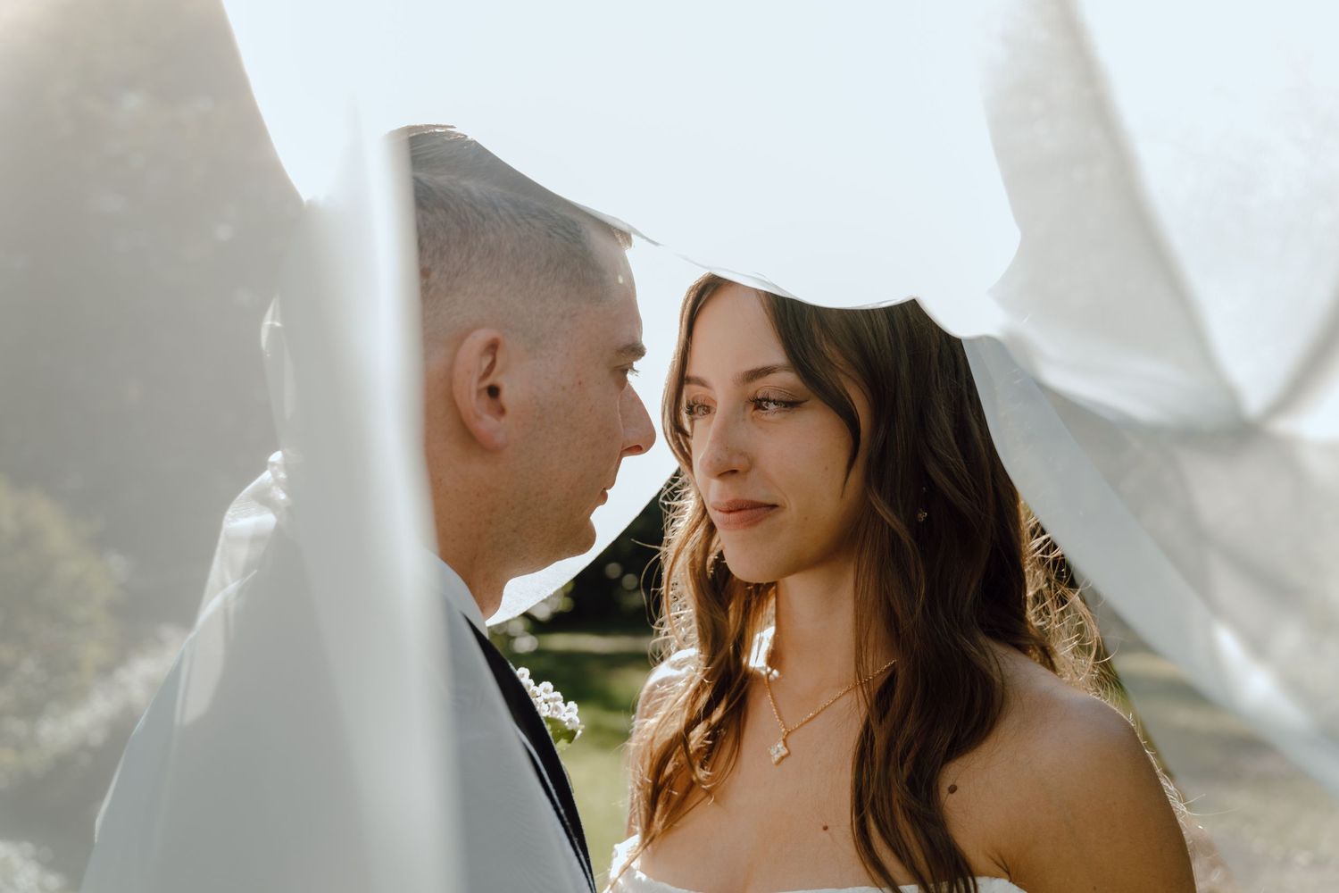 Candid documentary wedding photo showing genuine emotion and connection during a Virginia wedding celebration.