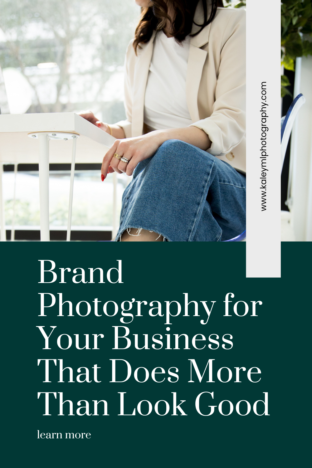 Brand clarity tips promotional image with newspaper and dark green background.
