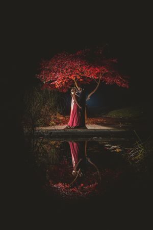 Wedding shoot, maple tree, nighttime by The Grizzly Forager Studio