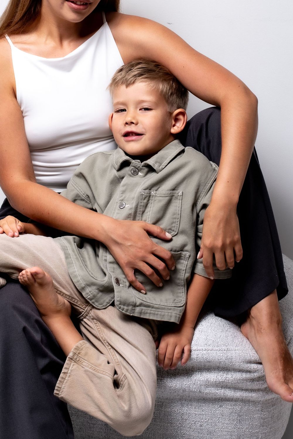 lifestyle mother and son portrait by window natural light Nashville photography