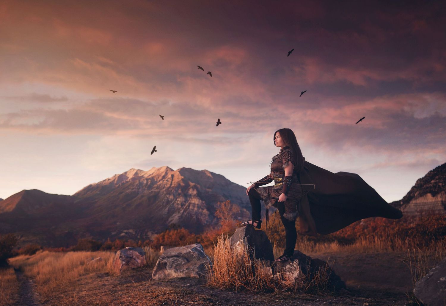 Kyhv Peak Provo Canyon Utah epic sword fantasy photoshoot Mount Timpanogos