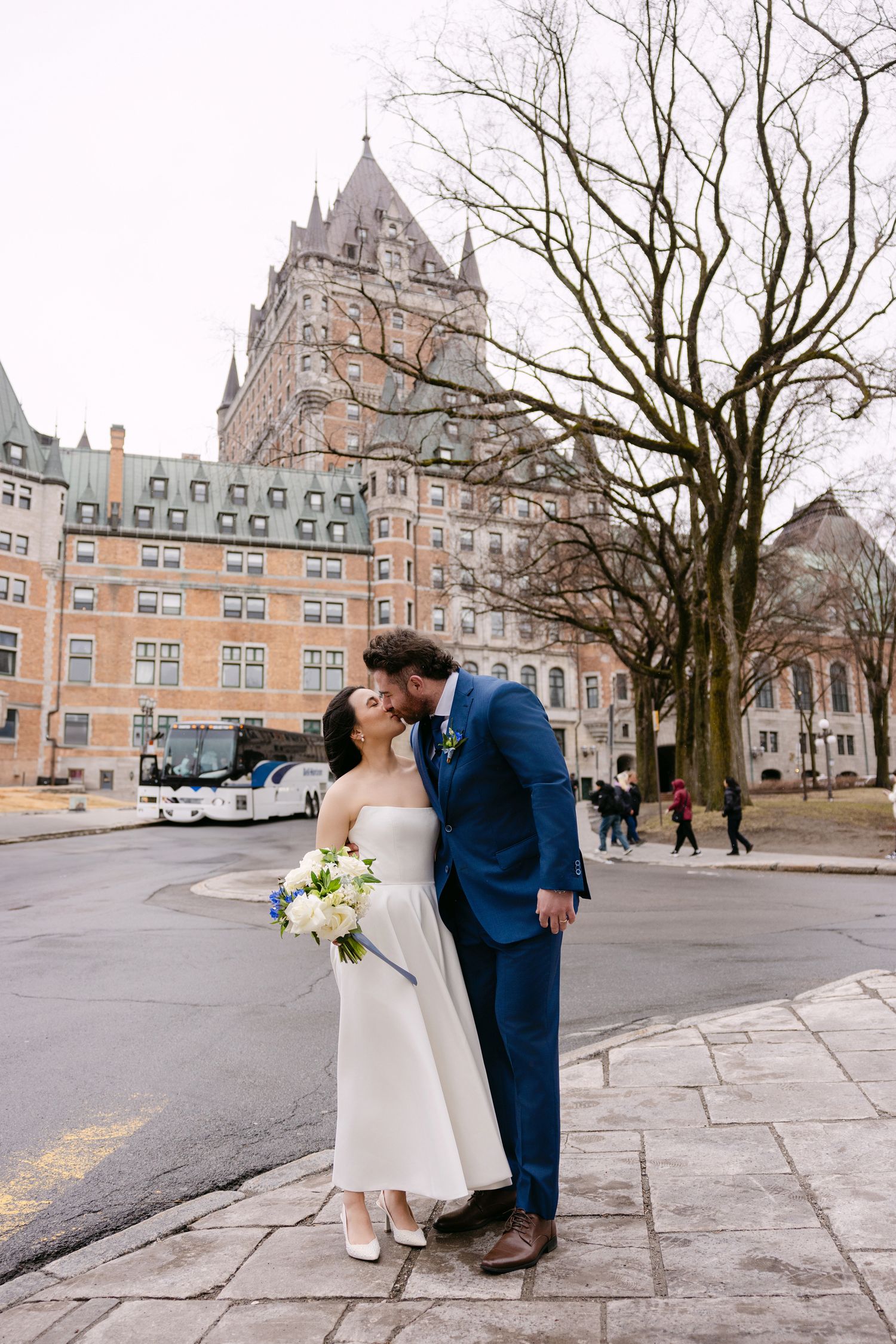 Quebec City wedding, elopement, surprise proposal, engagement planning & photography Château Frontenac, Petit Champlain, Terrace Dufferin.