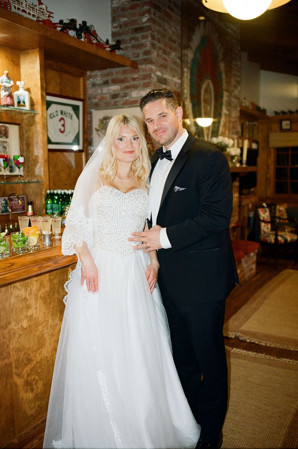 Vintage flash photography at wedding in Santa Barbara captured on film