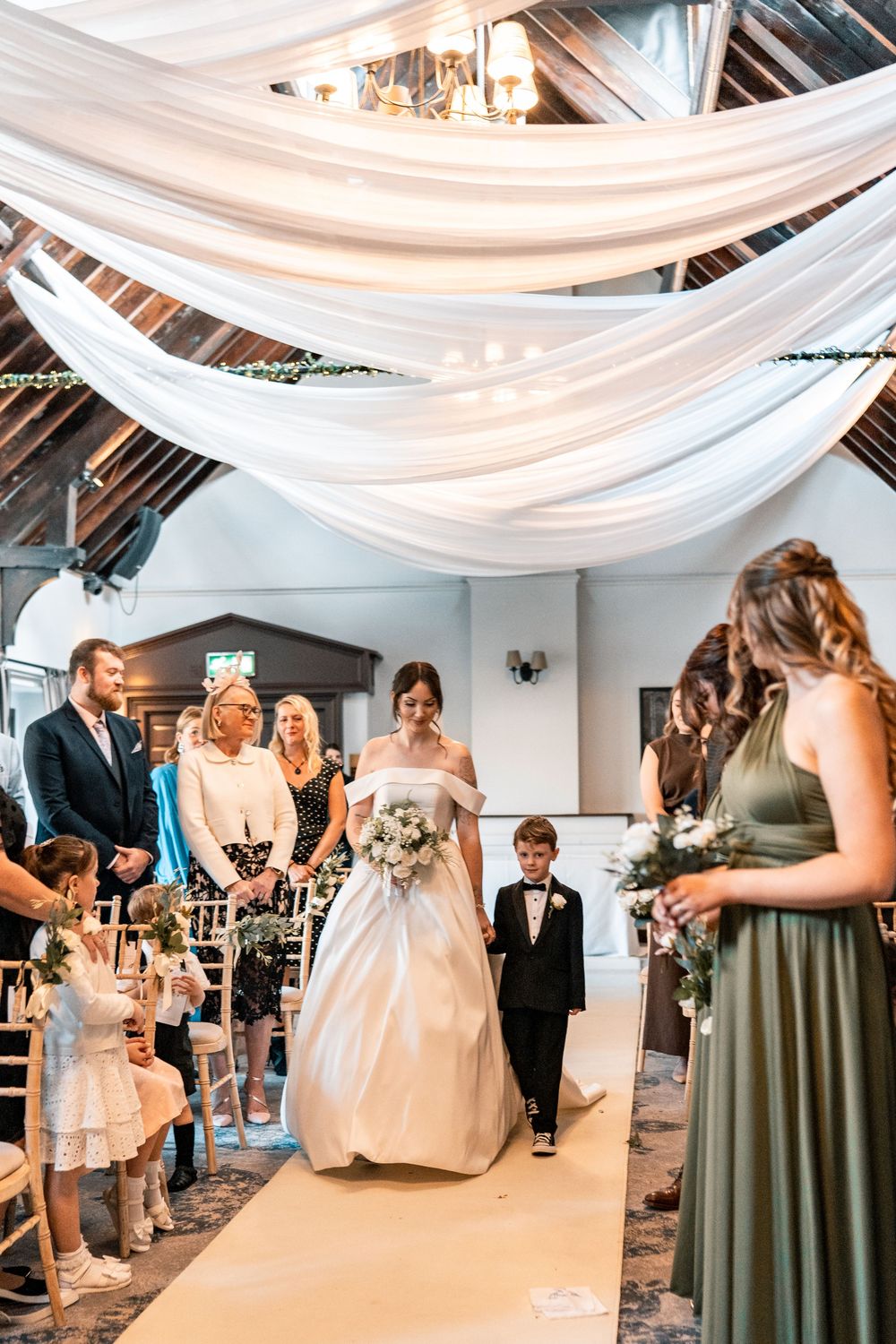 BRIDAL PORTRAITS NORFOLK WEDDING DUNSTON HALL NORWICH BLACK TIE WEDDING