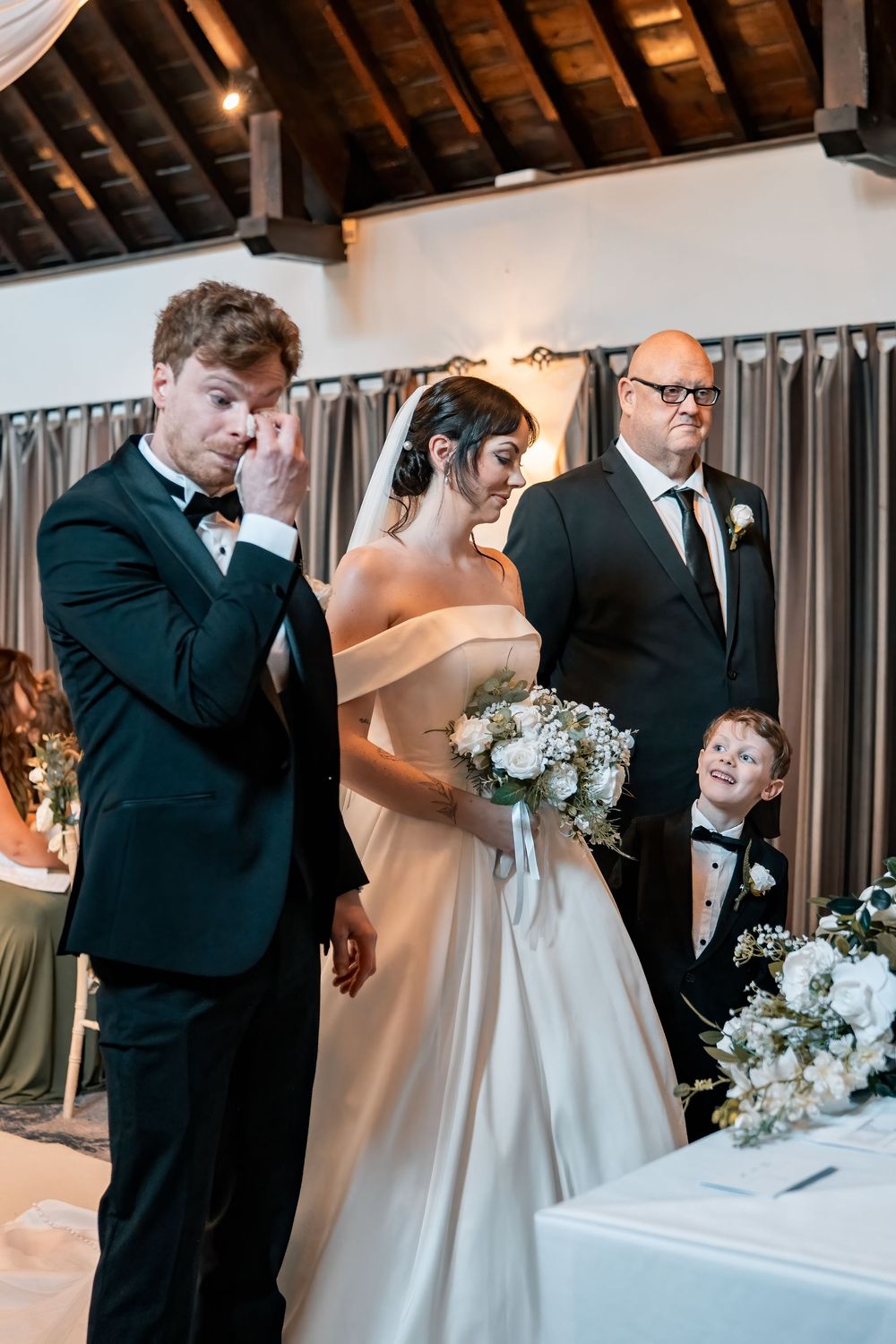 BRIDAL PORTRAITS NORFOLK WEDDING DUNSTON HALL NORWICH BLACK TIE WEDDING