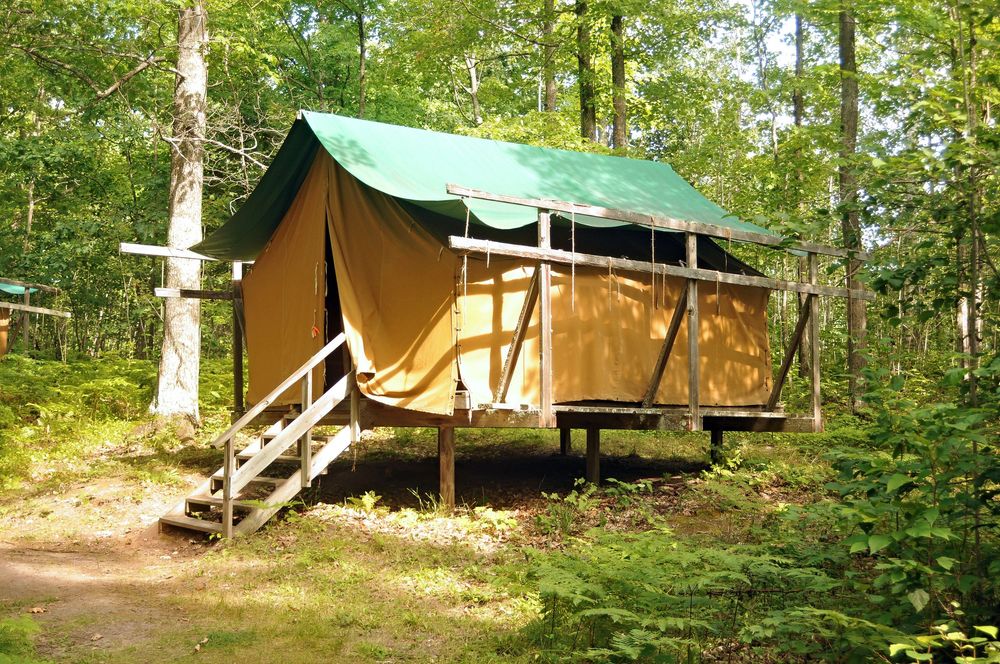 Platform tent
 Camp Northwoods Mason Wisconsin