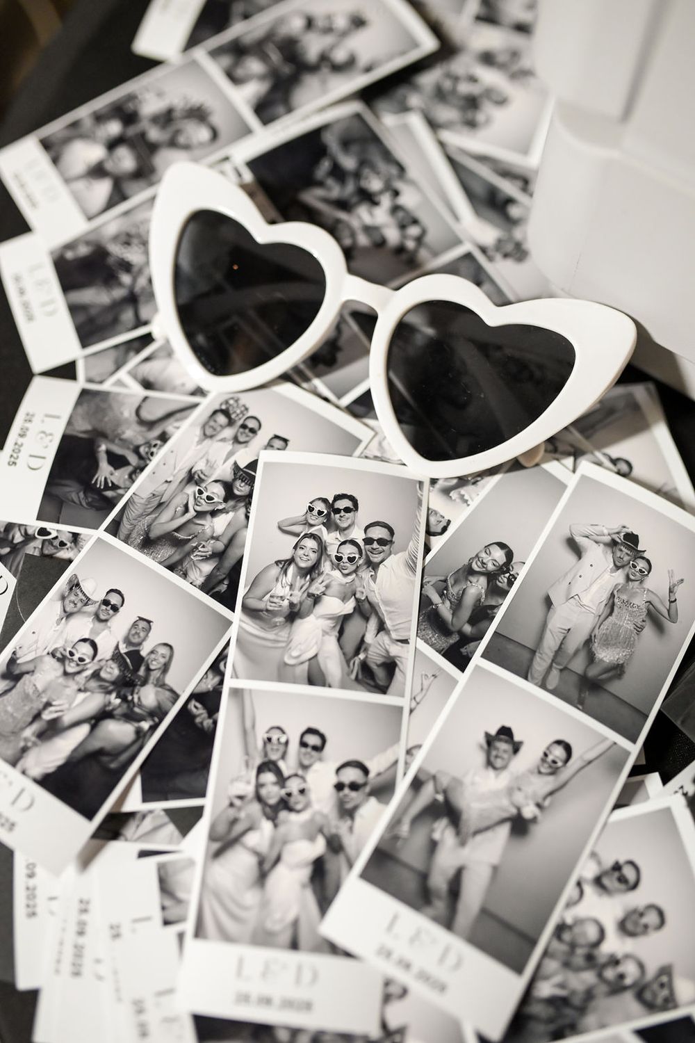 Black and white Photo Booth photos