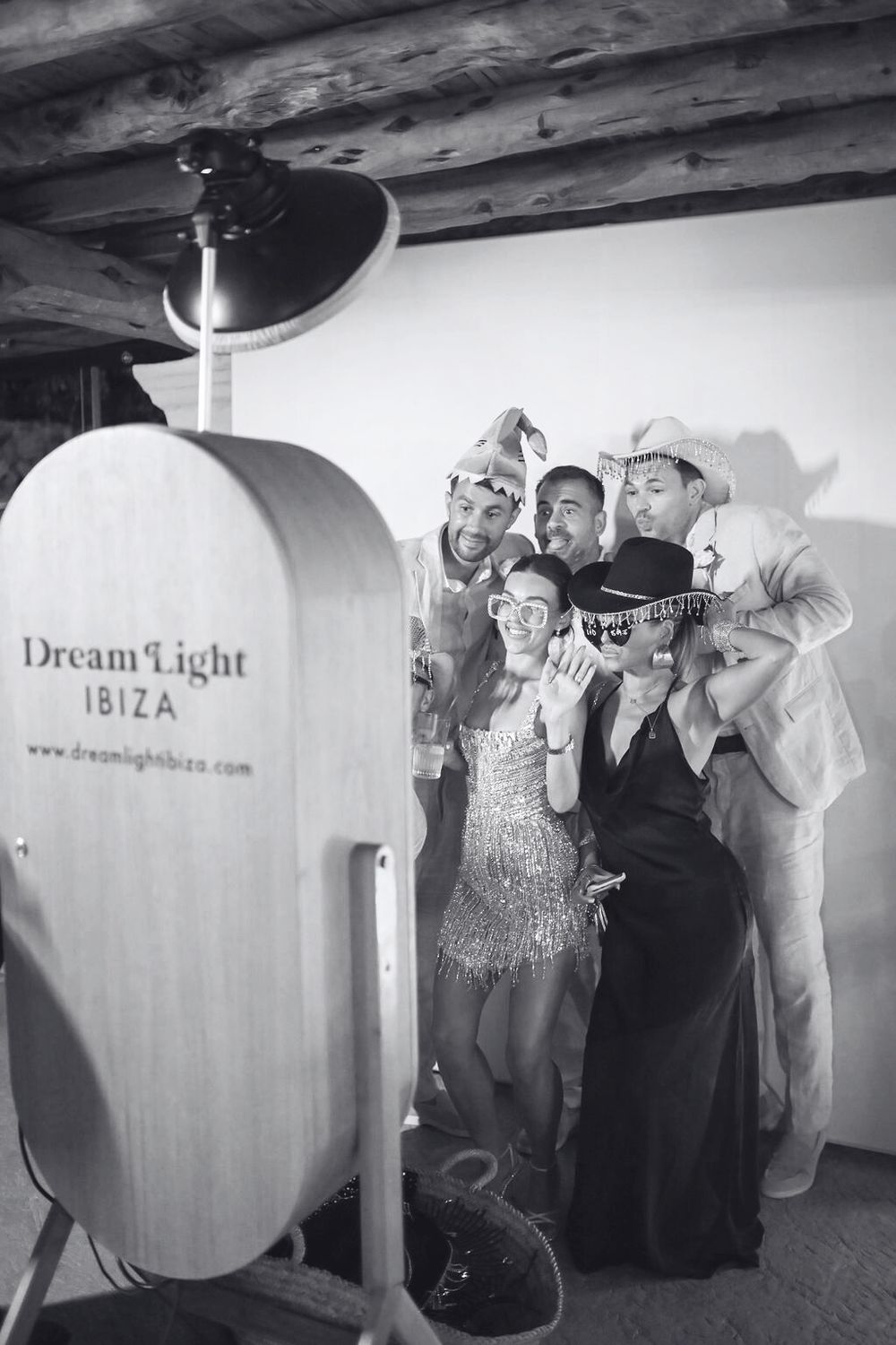 Minimalist Black and white Photo Booth setup