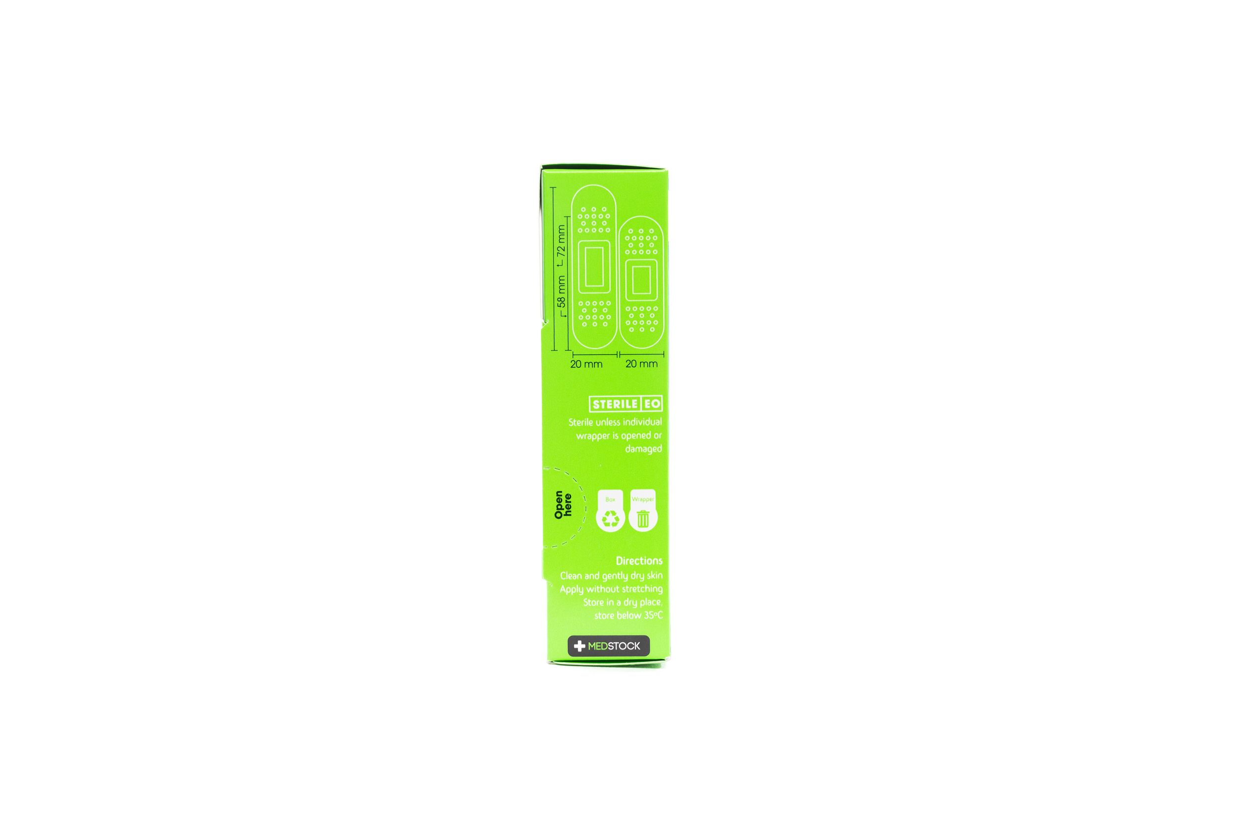 A tall green product container for skincare or cosmetics against a white background.