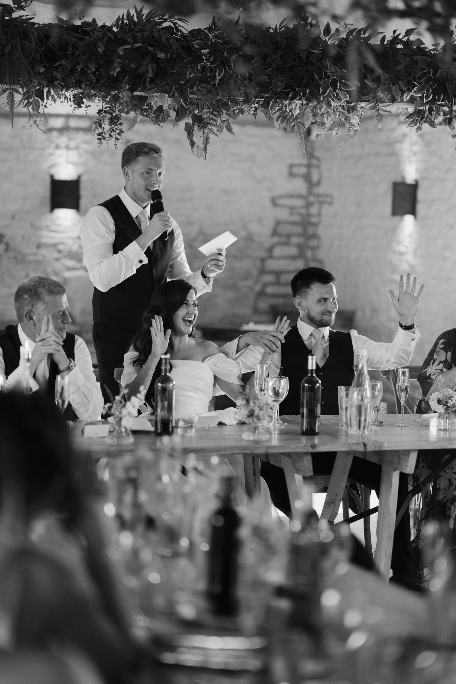 best man giving speech at yardspace old gore cirencester