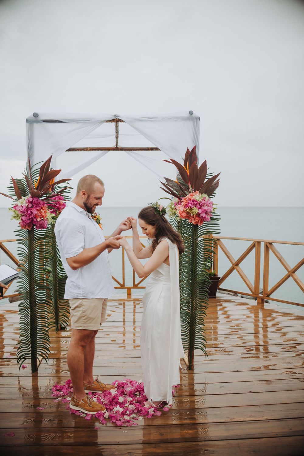 St Lucia wedding photographer captures rainy destination wedding at Calabash Cove in St Lucia