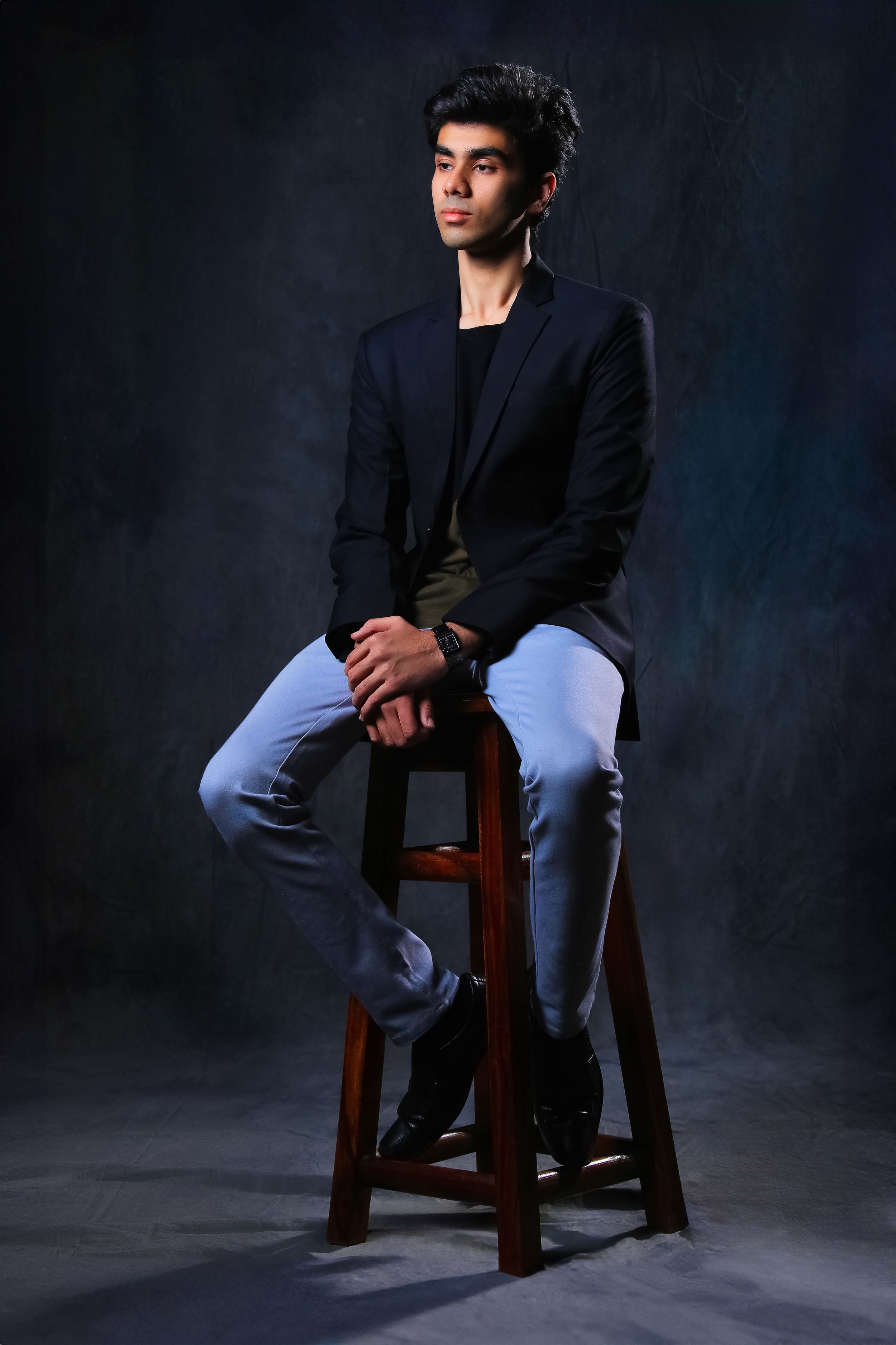 Professional fashion photoshoot in Kirti Nagar, Delhi with styled studio portrait