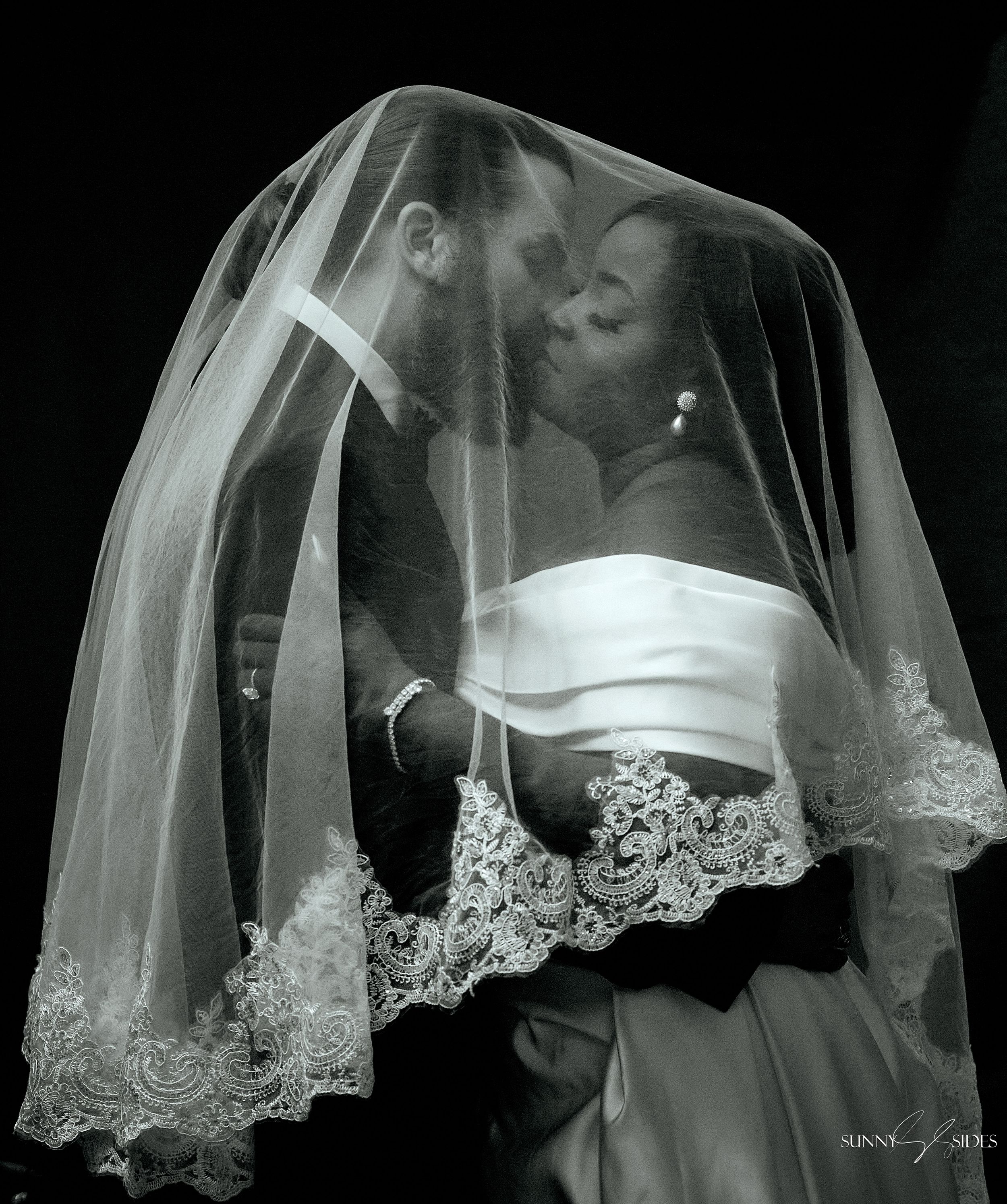 White wedding photograph