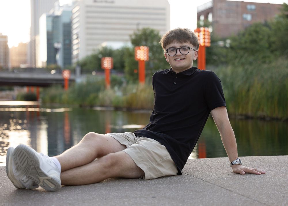 Senior session in the Old Market and Gene Leahy Mall Riverfront.