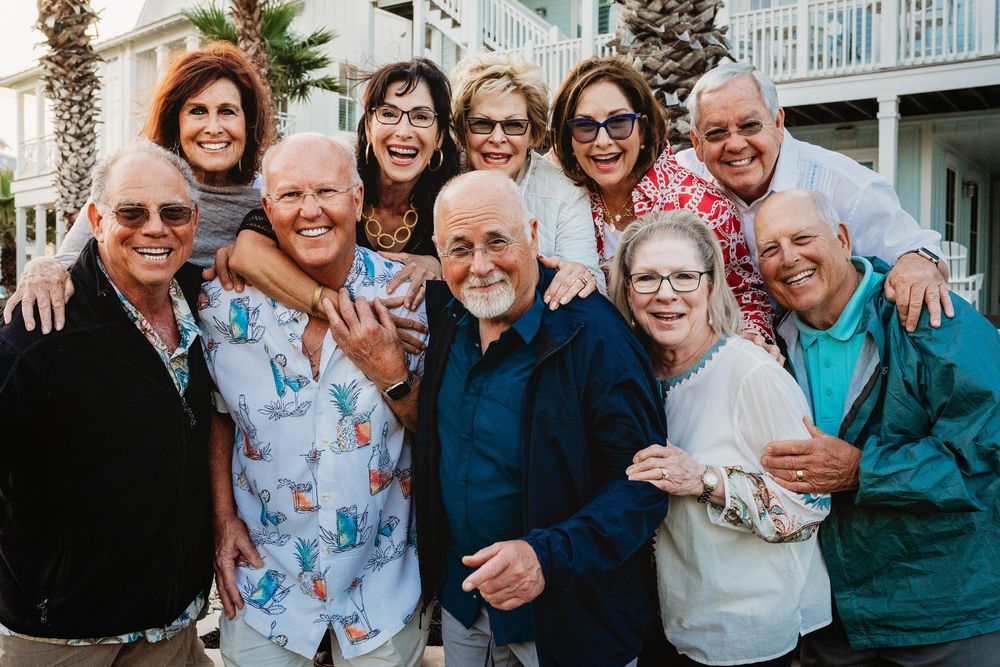 Posed group shot at an event session Port Aransas, TX.