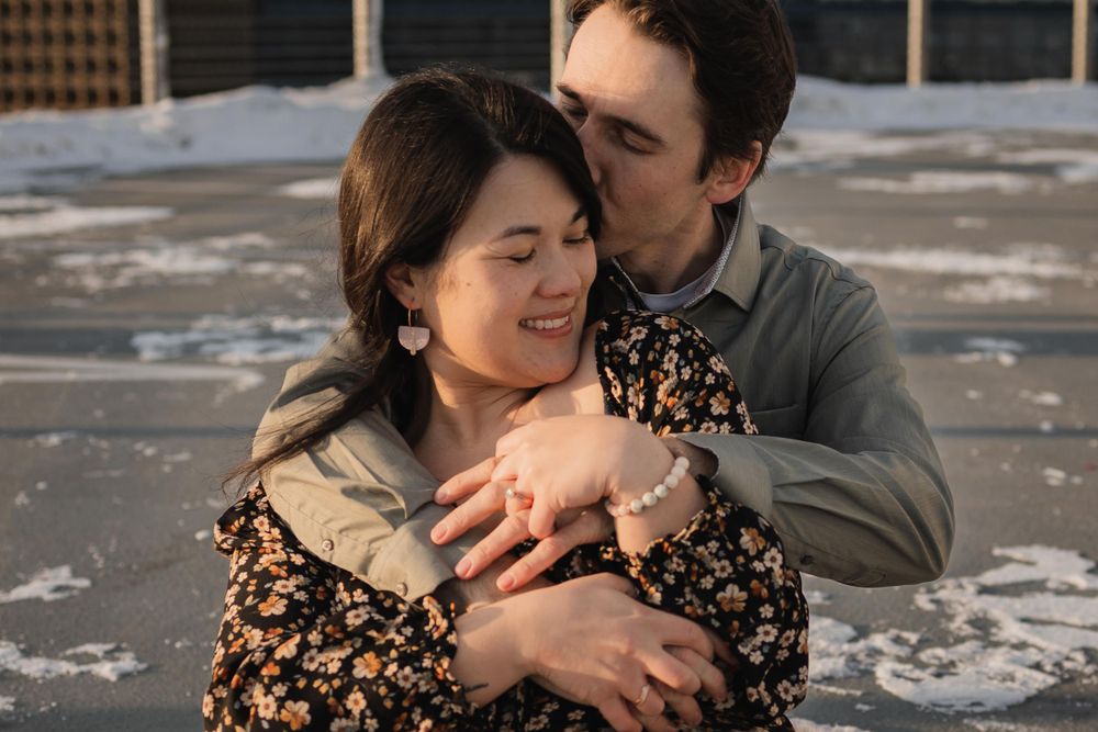 Alberta.Calgary.Edmonton Wedding Photographer JRoyale Photography Couple session winter calgary tower
