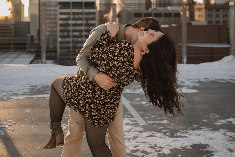 Alberta.Calgary.Edmonton Wedding Photographer JRoyale Photography Couple session winter calgary tower