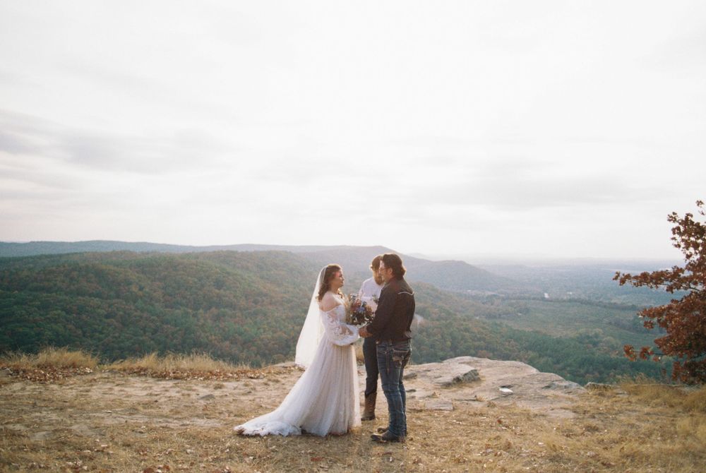 petit jean fall wedding on film, springfield missouri film photographer