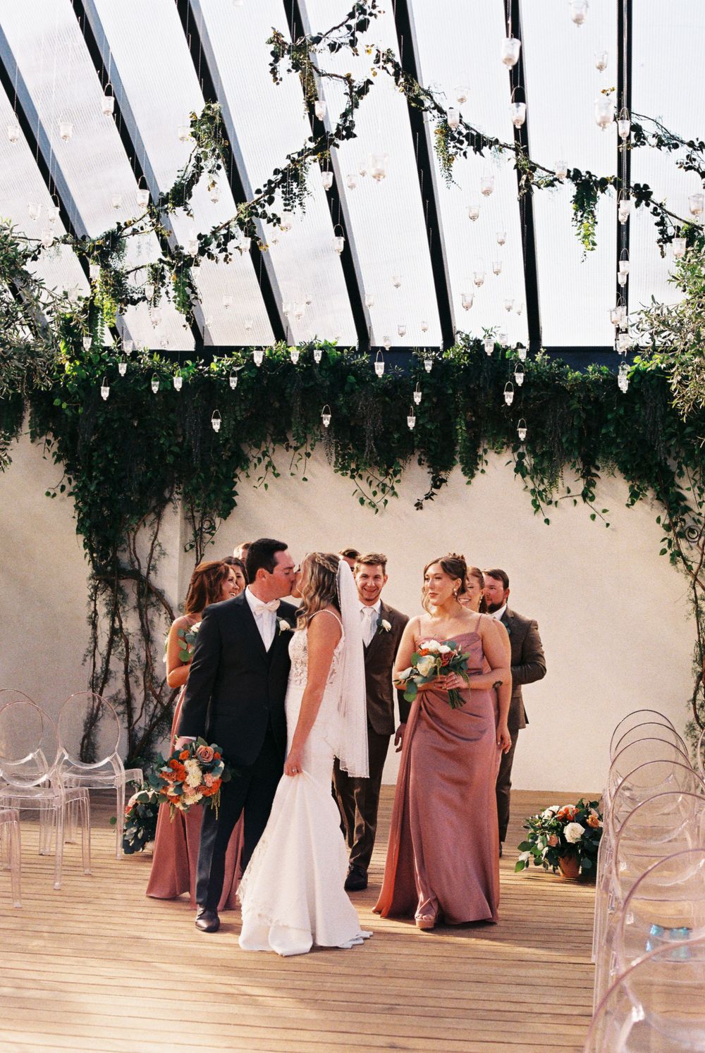 greenhouse two rivers highlandville missouri wedding on film, film photography