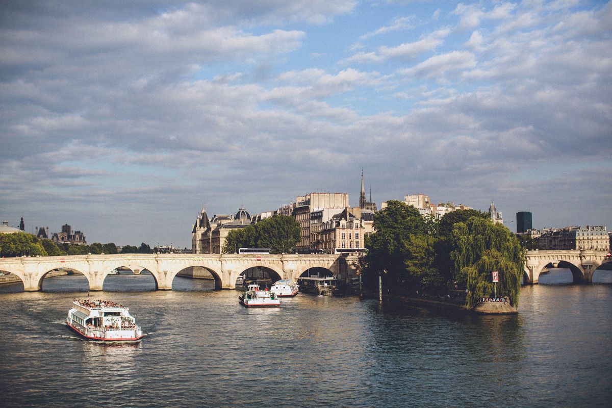 View of the Seine and Pont Neuf in Paris, a popular destination for weddings and celebrations