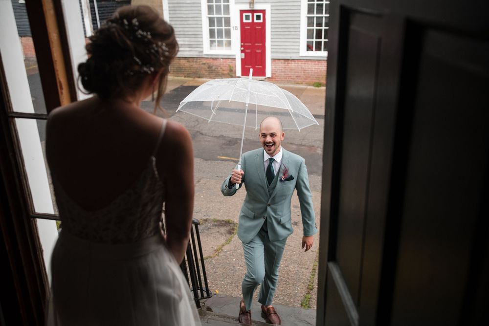 Coastal wedding at Herreshoff Marine Museum, Bristol. Timeless nautical wedding photography and handcrafted heirloom albums by Stefy Hilmer.