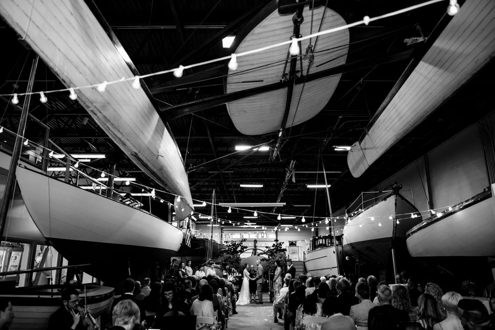 Herreshoff Marine Museum wedding venue. High-end documentary wedding photography and luxury heirloom keepsakes in Bristol, Rhode Island.