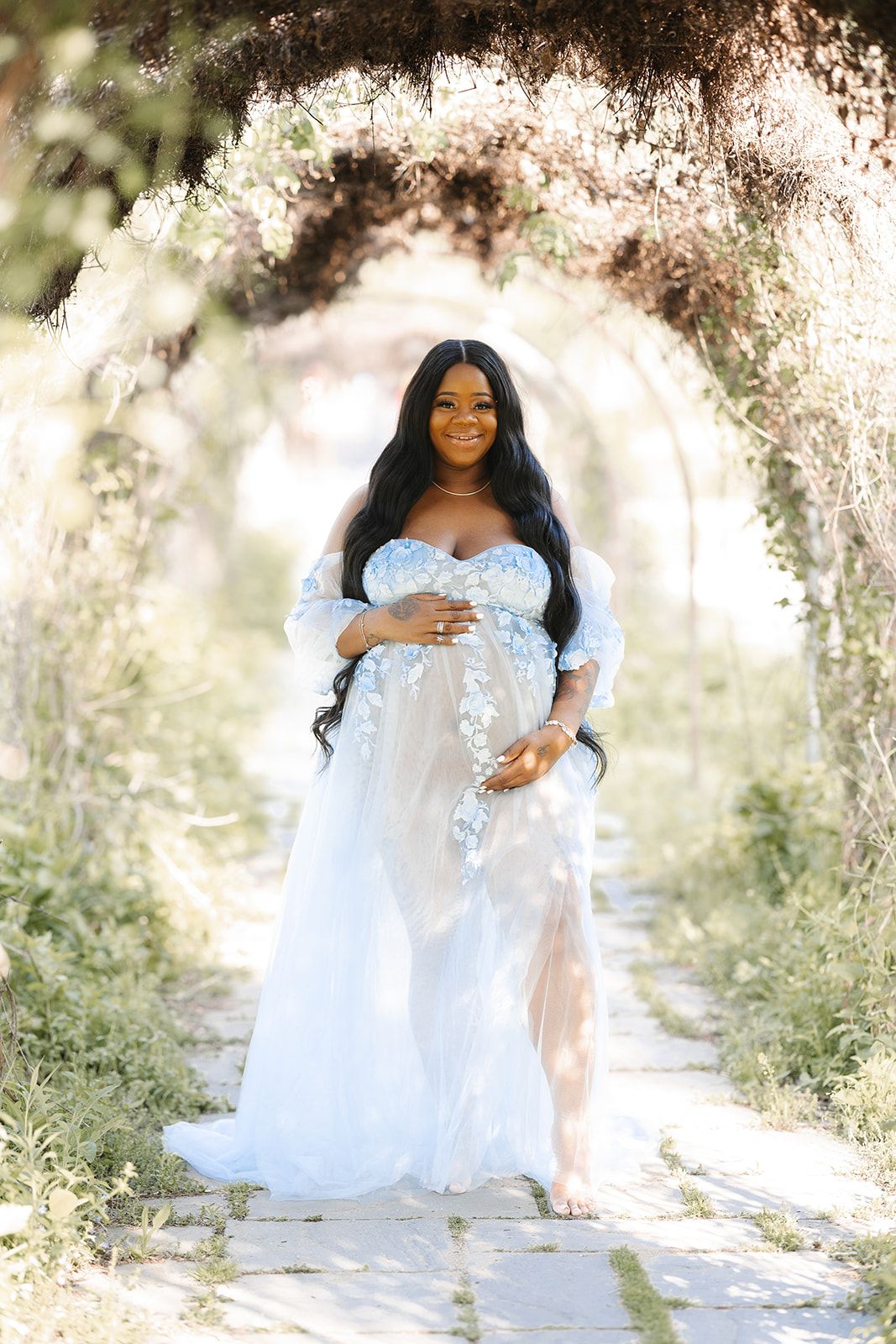 Elegant maternity portraits captured in a luxury studio setting in Chicago. Soft, timeless imagery highlighting the beauty, strength, and gl